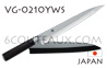 Couteau professionnel japonais KAI s�rie SHUN PRO  couteau � trancher YANAGIBA VG-210Y pour sushi et sashimi - lame asym�trique  livr� avec son �tui de protection en bois lame 21cm - manche 12.2cm