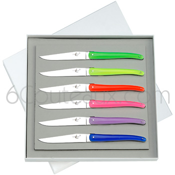 Forge de Laguiole knives, Boxes with 6 steack knives Studio Design Wilmotte