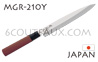 Couteau traditionnel japonais KAI sï¿½rie SEKI MAGOROKU Red Wood - couteau ï¿½ trancher type YANAGIBA pour sushi et sashimi 