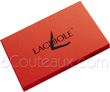 Box 6 laguiole steak knives precious wooden handle  SATIN stainless steel blade and bolsters 