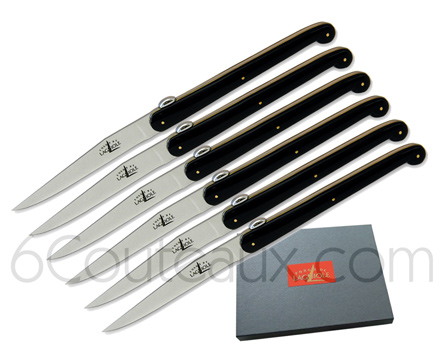 Forge de Laguiole Table knives design Wilmotte black acrylic